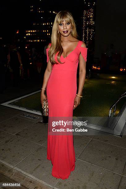 Actress Laverne Cox attends The Cinema Society, Kate Spade and Ketel One Vodka host a Screening of Sony Pictures Classics' "Grandma" at The Jimmy at...