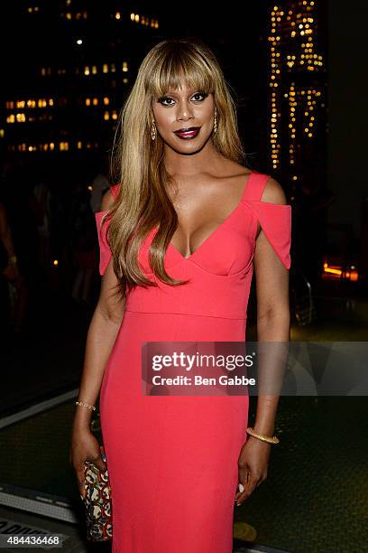 Actress Laverne Cox attends The Cinema Society, Kate Spade and Ketel One Vodka host a Screening of Sony Pictures Classics' "Grandma" at The Jimmy at...