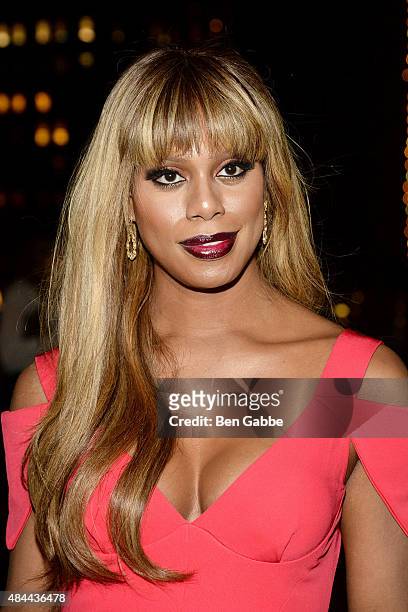 Actress Laverne Cox attends The Cinema Society, Kate Spade and Ketel One Vodka host a Screening of Sony Pictures Classics' "Grandma" at The Jimmy at...