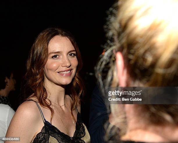 Actress Saffron Burrows attends The Cinema Society, Kate Spade and Ketel One Vodka host a Screening of Sony Pictures Classics' "Grandma" at The Jimmy...