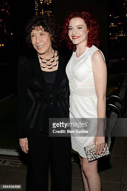 Actresses Lily Tomlin and Julia Garner attend The Cinema Society, Kate Spade and Ketel One Vodka host a Screening of Sony Pictures Classics'...