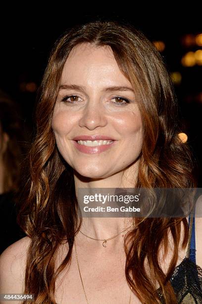 Actress Saffron Burrows attends The Cinema Society, Kate Spade and Ketel One Vodka host a Screening of Sony Pictures Classics' "Grandma" at The Jimmy...