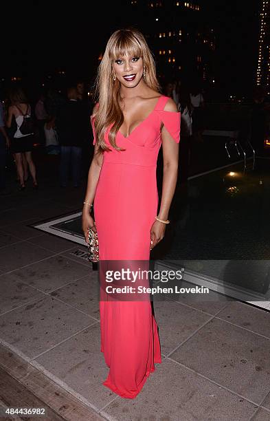 Laverne Cox attends the after party for a screening of Sony Pictures Classics' "Grandma" hosted by The Cinema Society, Kate Spade and Ketel One Vodka...