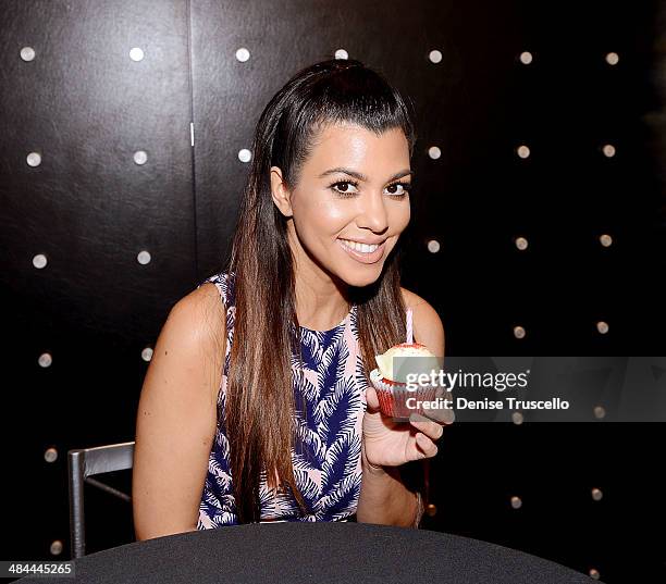 Kourtney Kardashian makes a special appearance at Kardashian Khaos at The Mirage Hotel and Casino on April 12, 2014 in Las Vegas, Nevada.