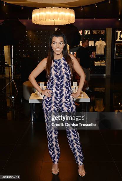 Kourtney Kardashian makes a special appearance at Kardashian Khaos at The Mirage Hotel and Casino on April 12, 2014 in Las Vegas, Nevada.