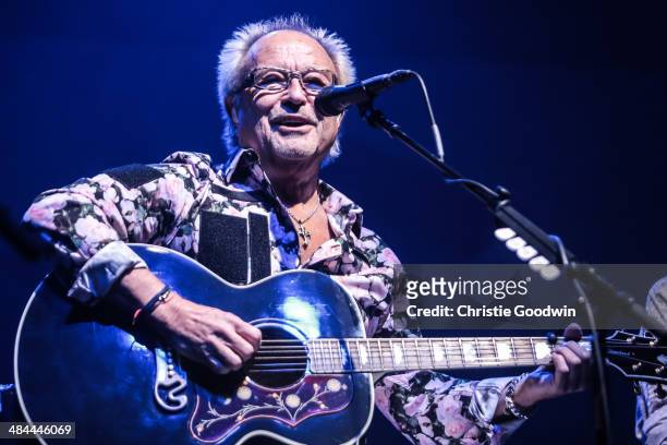 Thom Gimbel, Mick Jones, Kelly Hansen, Jeff Pilson and Bruce Watson of Foreigner perform a rare unplugged concert on stage at Shepherds Bush Empire...