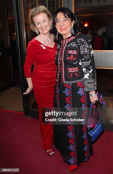 Elisabeth Guertler and Regine Sixt attend the opening of the easter festival 2014 on April 12, 2014 in Salzburg, Austria.