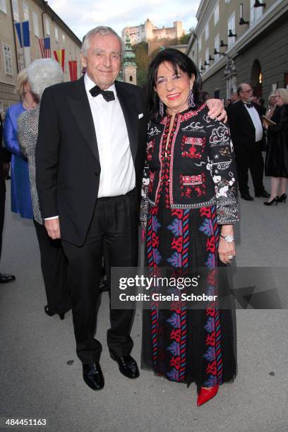 Erich Sixt and his wife Regine Sixt attend the opening of the easter festival 2014 on April 12, 2014 in Salzburg, Austria.