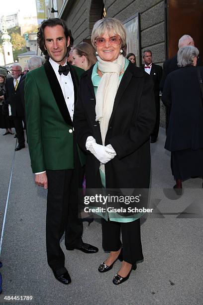 Pierre Pelegry and Gloria von Thurn und Taxis attend the opening of the easter festival 2014 on April 12, 2014 in Salzburg, Austria.