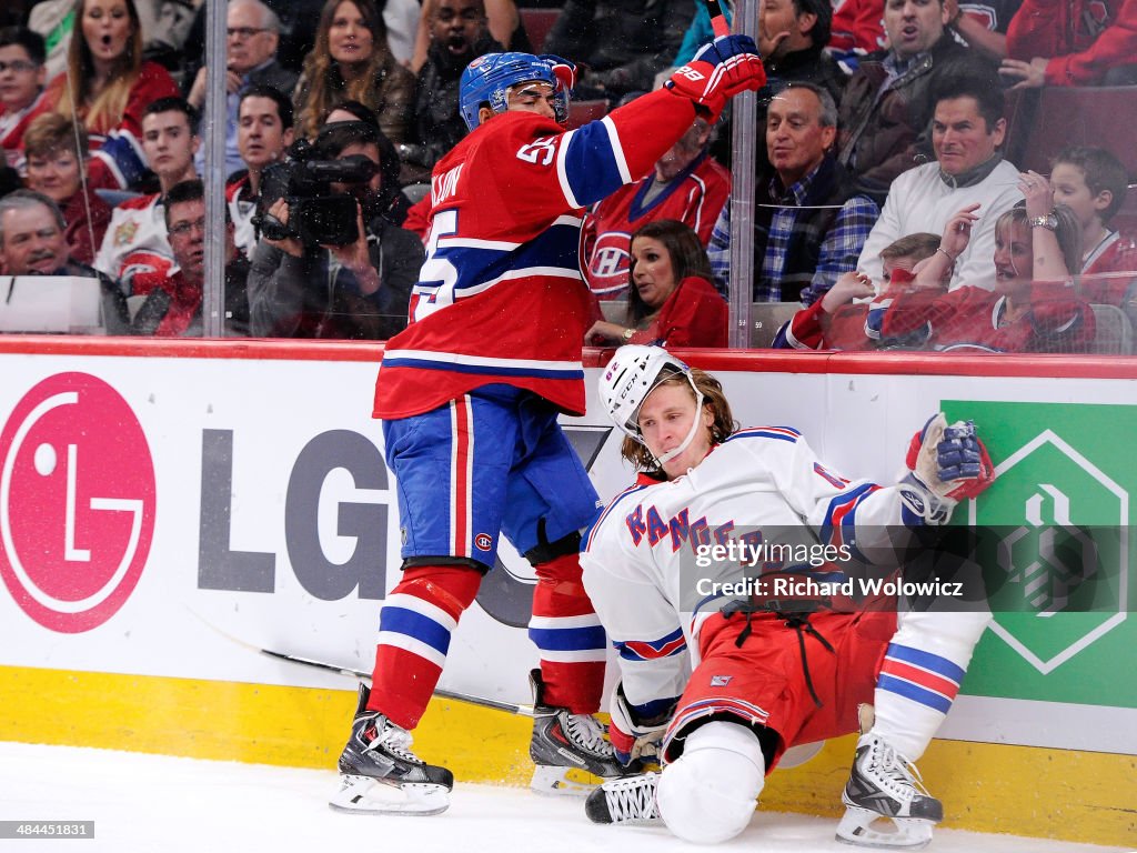 New York Rangers v Montreal Canadiens