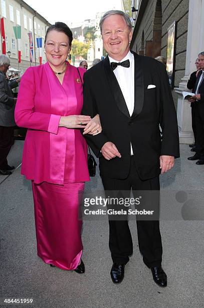 Endre Esterhazy and his wife Christine Esterhazy attend the opening of the easter festival 2014 on April 12, 2014 in Salzburg, Austria.