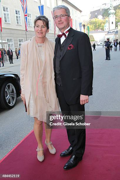 Of Audi Rupert Stadler and his wife Angelika Stadler attend the opening of the easter festival 2014 on April 12, 2014 in Salzburg, Austria.