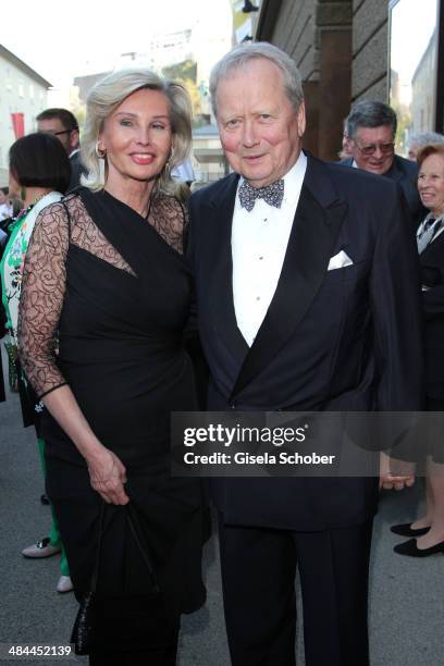 Wolfgang Porsche and his girlfriend Claudia Huebner attend the opening of the easter festival 2014 on April 12, 2014 in Salzburg, Austria.