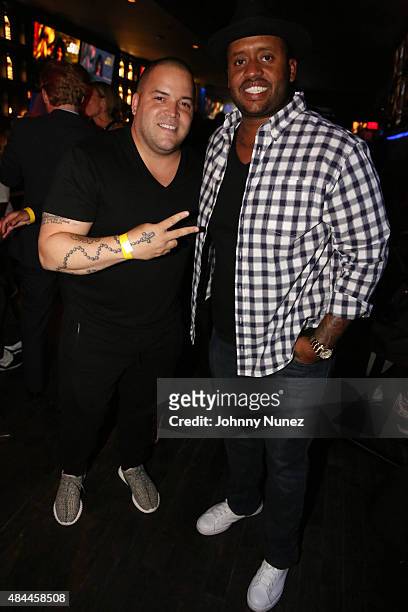 Music executive Johnny Marines and producer Kenny Hamilton attends the Punk'd! Private Celebrity Viewing Party at The Royal on August 18 in New York...