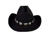 Stetson Cowboy Hat with Silver Concho Hatband.