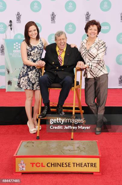 Actor/comedian Jerry Lewis , daughter Danielle Sarah Lewis and wife, actress SanDee Pitnick attend the 2014 TCM Classic Film Festival - Jerry Lewis...