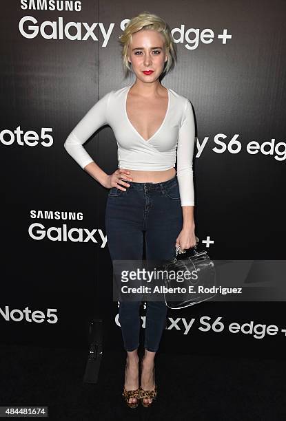 Actress Alessandra Torresani attends the Samsung Galaxy S6 Edge Plus and Note 5 Launch party on August 18, 2015 in West Hollywood, California.