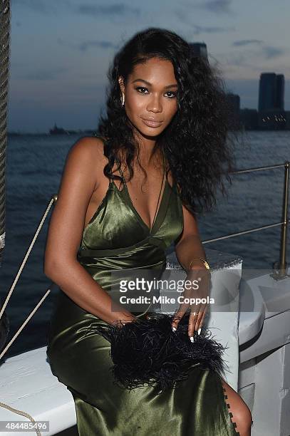 Chanel Iman attends All Aboard! as W Hotels toasts the upcoming opening of W Amsterdam with 'Captains' Taylor Schilling, Erin Heatherton, Chanel...