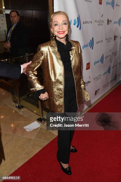Actress Anne Jeffreys attends the 25th Annual GLAAD Media Awards at The Beverly Hilton Hotel on April 12, 2014 in Los Angeles, California.