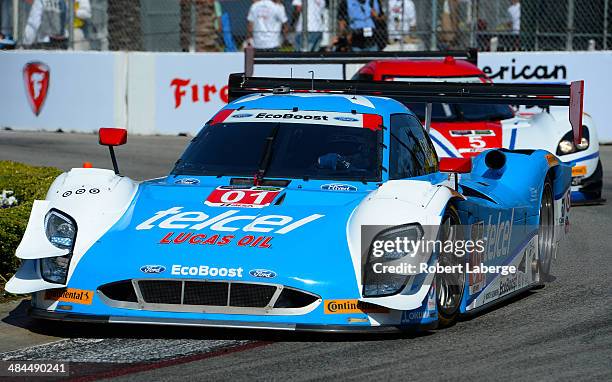 The Chip Ganassi Racing Riley DP Ford EcoBoost of Scott Pruett and Memo Rojas of Mexico during the Tudor United Sports Car Championship Series...