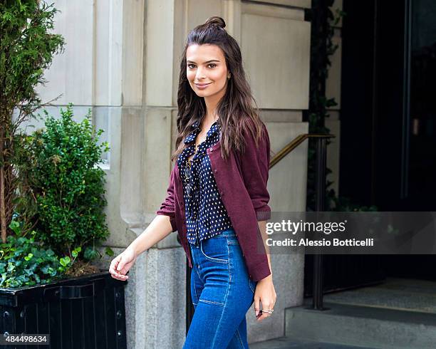 Emily Ratajkowski is seen in Midtown on August 19, 2015 in New York City.