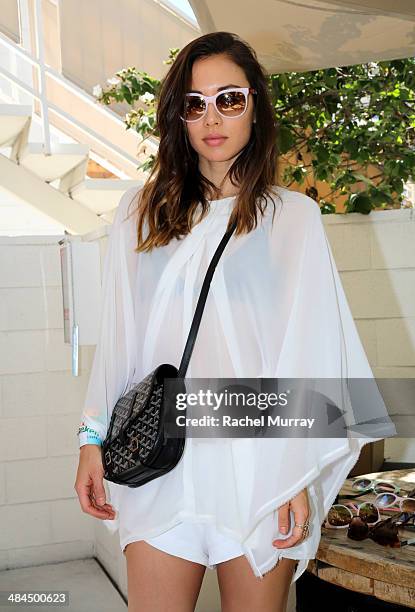 Rumi Neely of The Fashion Toast in Marc By Marc Jacobs Eyewear at Desert Gold at Ace Hotel & Swim Club presented by Marc By Marc Jacobs Eyewear on...