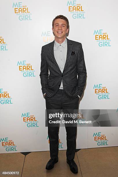 Thomas Mann attends the UK Premiere of "Me And Earl And The Dying Girl" during Film4 Summer Screenings at Somerset House on August 19, 2015 in...