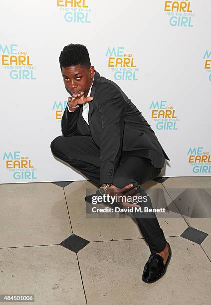 Cyler attends the UK Premiere of "Me And Earl And The Dying Girl" during Film4 Summer Screenings at Somerset House on August 19, 2015 in London,...