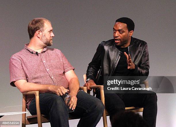 Craig Zobel and Chiwetel Ejiofor attend Apple Store Soho Presents: Meet the Filmmaker: Craig Zobel And Chiwetel Ejiofor, "Z For Zachariah" at Apple...