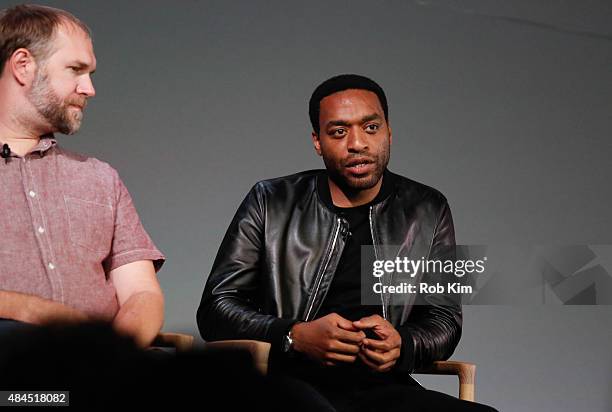 Craig Zobel and Chiwetel Ejiofor attend Apple Store Soho Presents: Meet The Filmmaker: "Z For Zachariah" at Apple Store Soho on August 19, 2015 in...