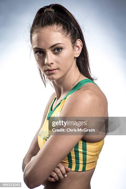 Ella Nelson of Australia poses for a portrait during a photo session at the Athletics Australia training camp on August 17, 2015 in Wakayama, Japan.