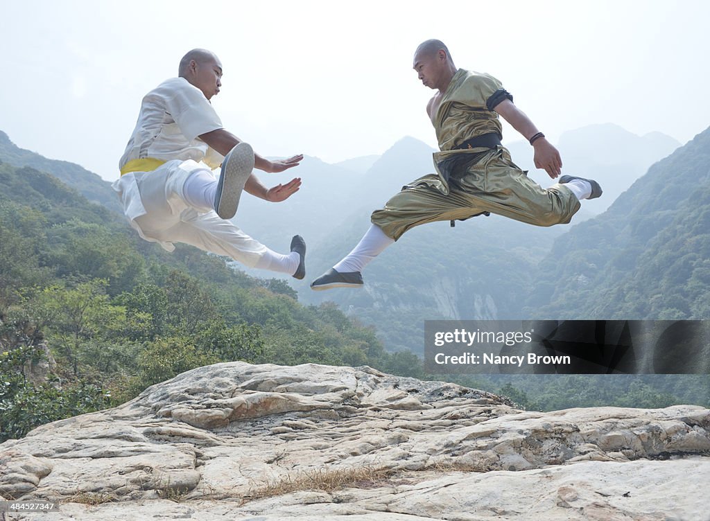 TWO Kung Fu Experts on Song Mt. Henan China.
