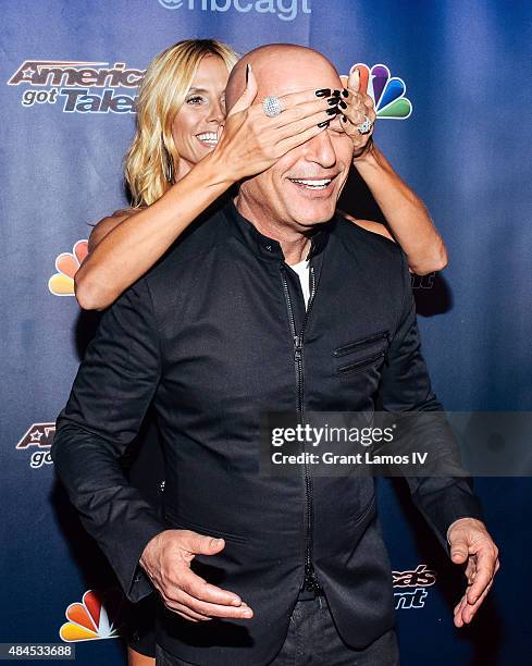 Heidi Klum and Howie Mandel attend the "America's Got Talent" post-show red carpet at Radio City Music Hall on August 19, 2015 in New York City.