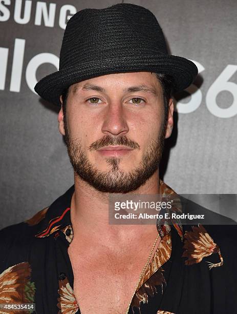 Professional dancer Valentin Chmerkovskiy attends the Samsung Galaxy S6 Edge Plus and Note 5 Launch party on August 18, 2015 in West Hollywood,...
