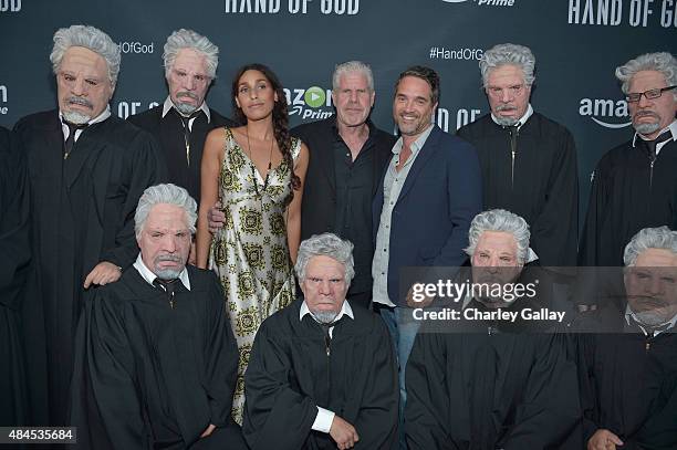 Actors Blake Perlman, Ron Perlman and Morgan Wandell, Head of Drama at Amazon Studios, attend the Amazon premiere screening for original drama series...