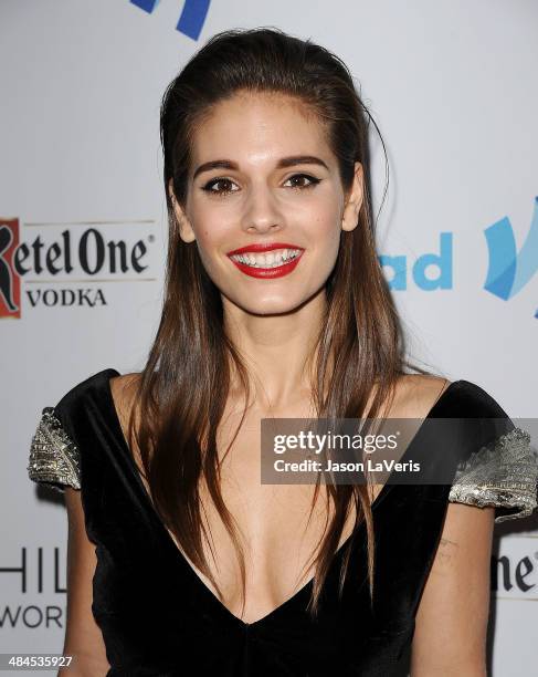 Actress Caitlin Stasey attends the 25th annual GLAAD Media Awards at The Beverly Hilton Hotel on April 12, 2014 in Beverly Hills, California.