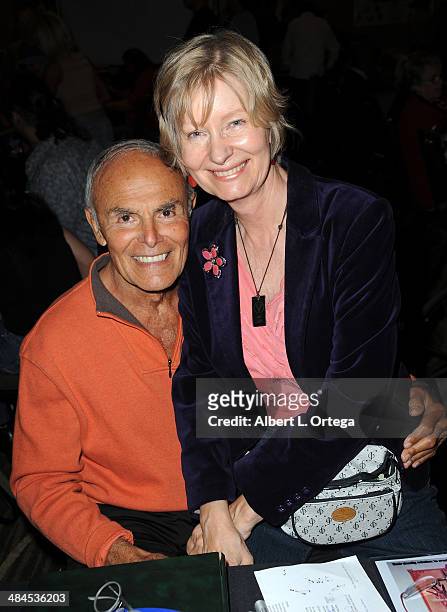 Actor John Saxon and wife Gloria Martel attend The Hollywood Show 2014 held at Westin LAX Hotel on April 12, 2014 in Los Angeles, California.