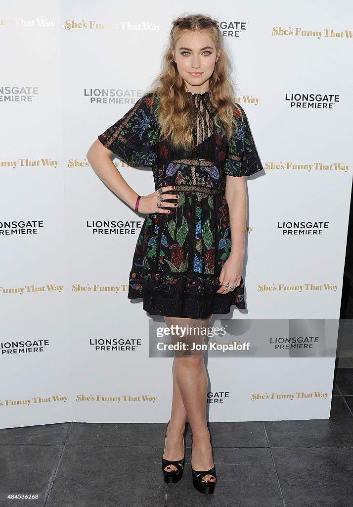 Premiere Of Lionsgate Premiere's "She's Funny That Way" - Arrivals