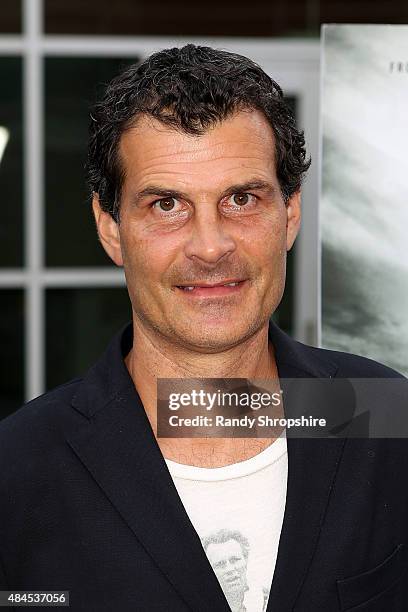 World record BMX rider Mat Hoffman attends the premiere of Dickhouse Productions' "Being Evel" at ArcLight Cinemas on August 19, 2015 in Hollywood,...