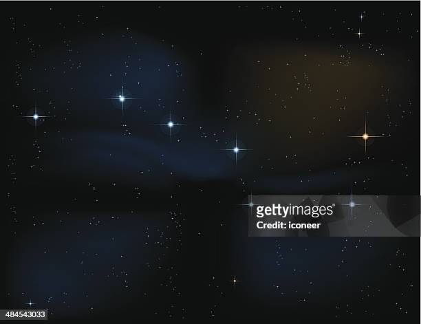 big dipper constellation - the plough stock illustrations