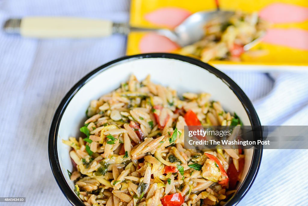 Orzo Garden Vegetable Pilaf With Feta and Herbs...