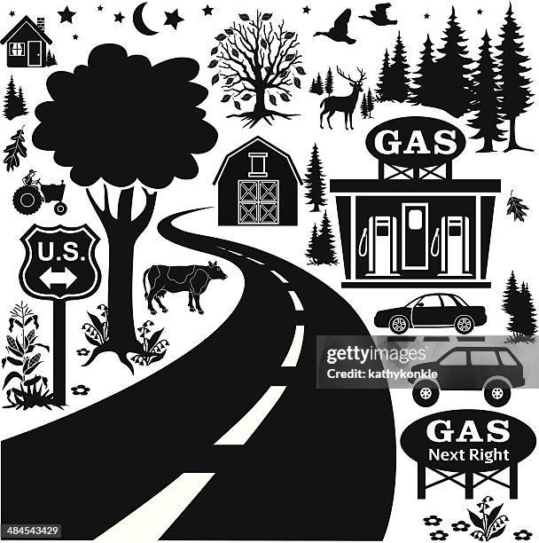 stockillustraties, clipart, cartoons en iconen met gas next right - tractor filling up with fuel