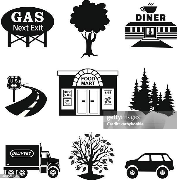 roadside mini mart - corner store stock illustrations