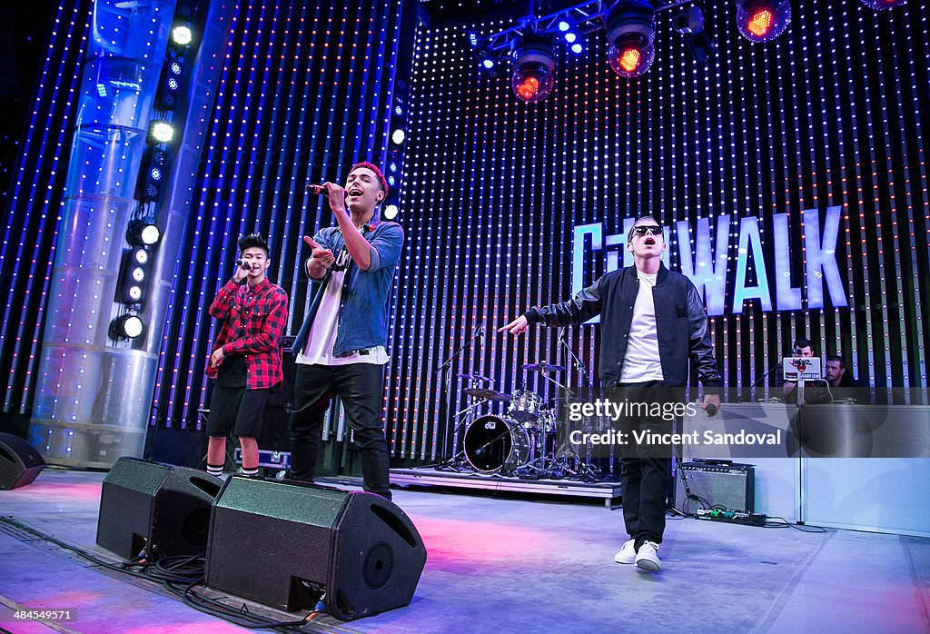 Pop/R&B Artist Colby O'Donis And Pop Group W3 The Future Kick Off The "Spring Concert Series" At Universal CityWalk