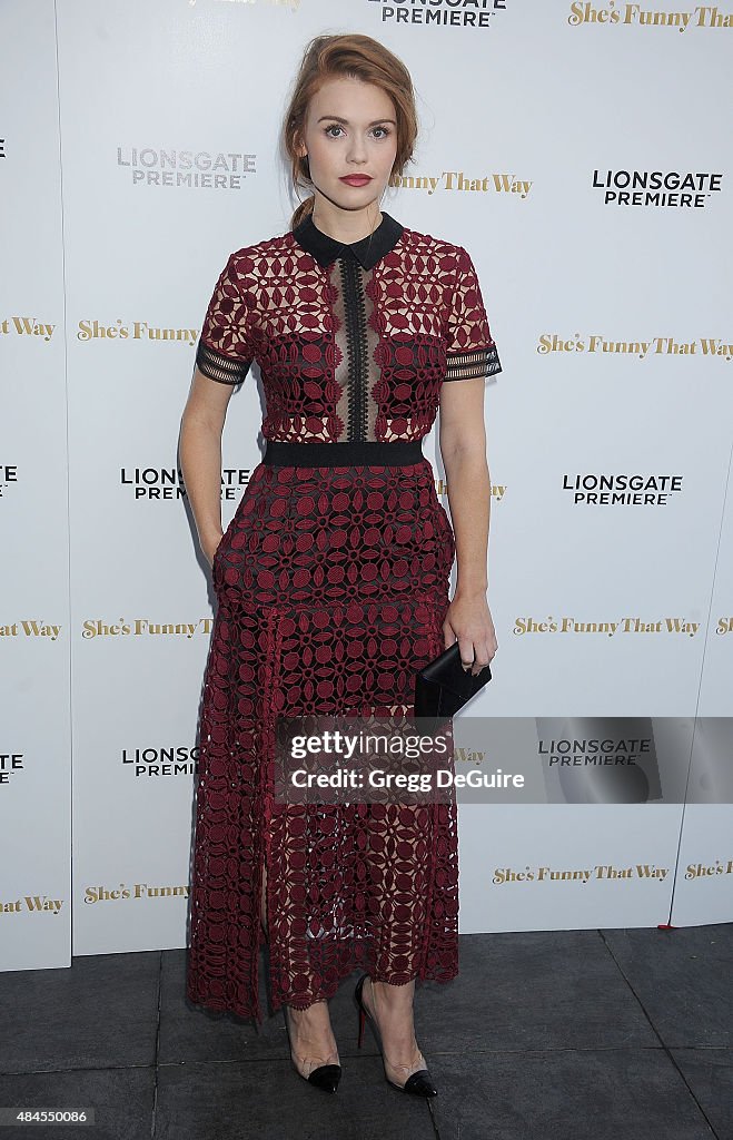 Premiere Of Lionsgate Premiere's "She's Funny That Way" - Arrivals