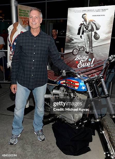 Actor Kelly Knievel attends the Los Angeles Premiere of "Being Evel" on August 19, 2015 in Los Angeles, California.