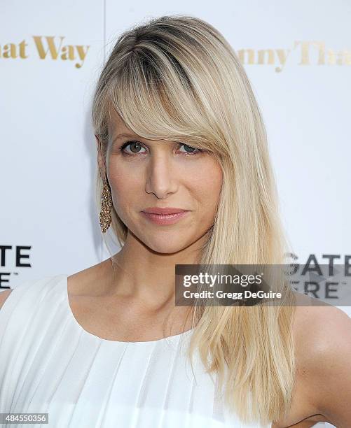 Actress Lucy Punch arrives at the premiere of Lionsgate's "She's Funny That Way" at Harmony Gold on August 19, 2015 in Los Angeles, California.