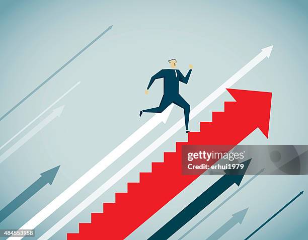 arrow sign - steps to success stock illustrations
