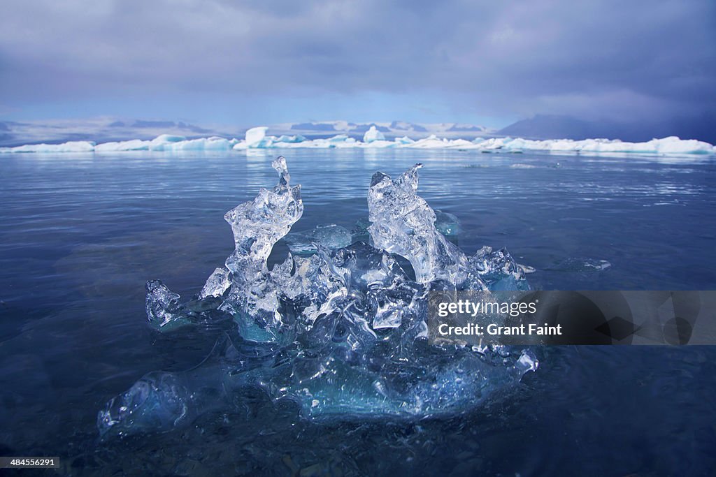 Mini iceberg in lake