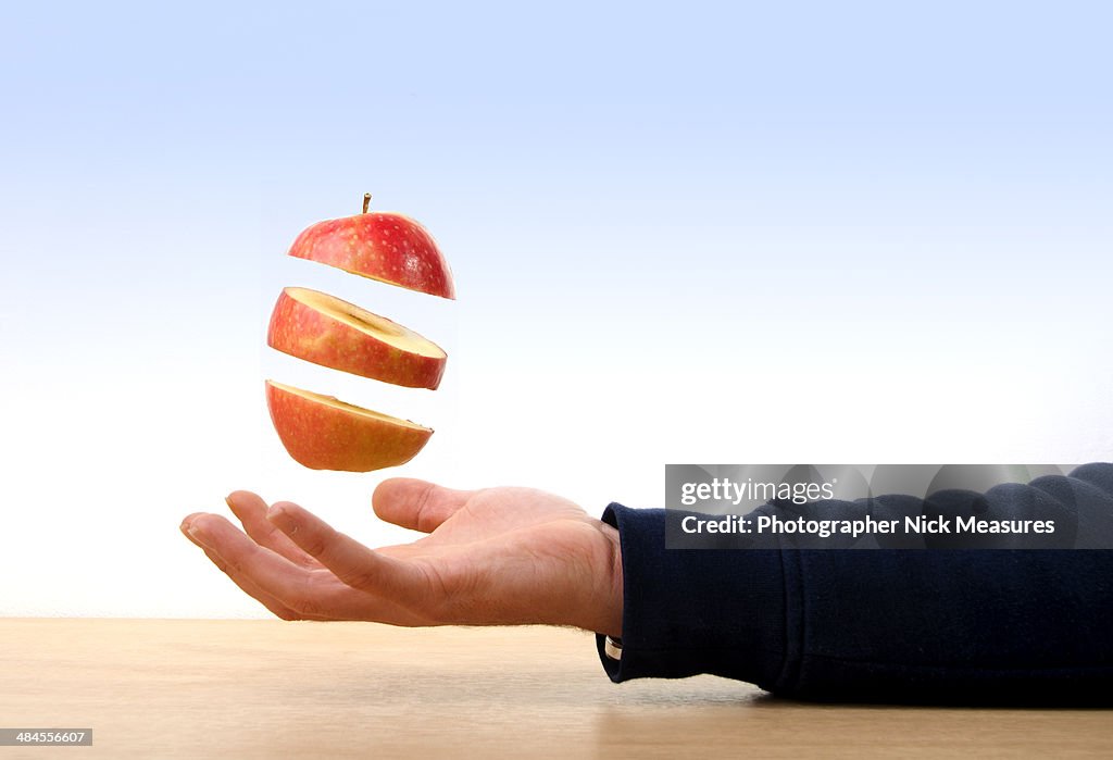 The floating apple